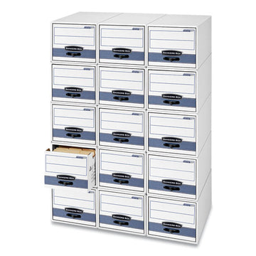 Bankers Box® Stor-drawer Steel Plus Extra Space-savings Storage Drawers, Legal Files, 17" X 25.5" X 11.5", White-blue, 6-carton freeshipping - TVN Wholesale